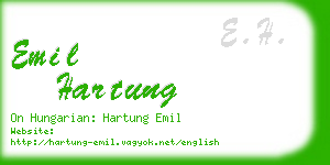 emil hartung business card